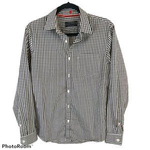 Club Monaco Gingham Checkered  Cotton Blouse sz S